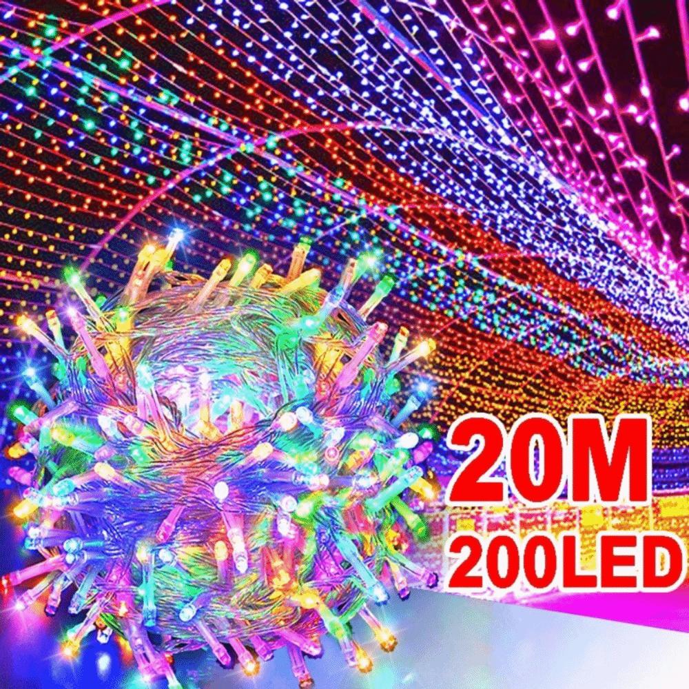 20M Length Waterfall Fairy Light Waterproof Outdoor String Light LED String Lights  New Year Decor