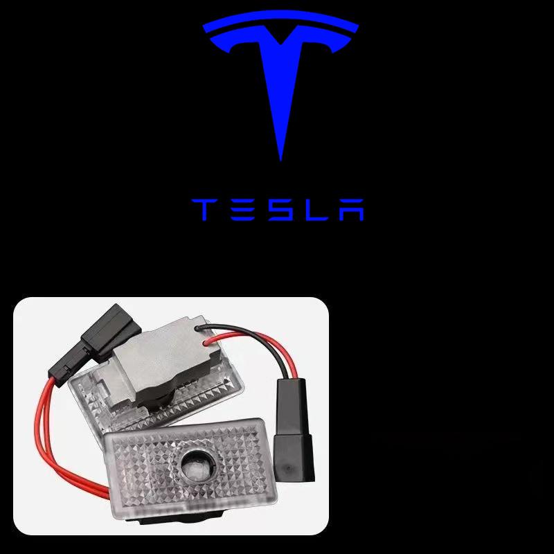 

2PCS LED Car Welcome Door Lights Badge Accessories For Tesla SpaceX Model 3 Highland 2023 Model X Model Y Model S Model Y-Eur 2Pcs&Model 3