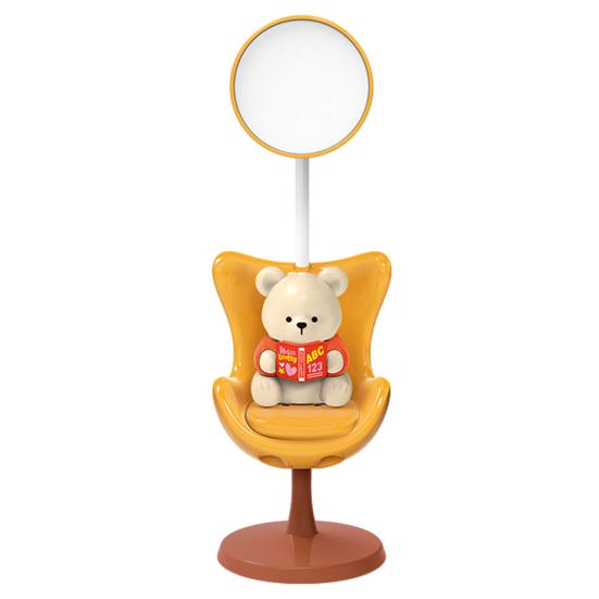 Cute Bear Desk Lamp 3 Lighting Modes LED Nursery Bedside Table Lamp Rechargeable Night Light for Bedroom Study