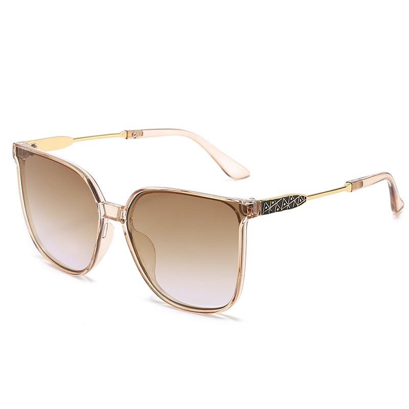 

Fashionable Large Frame Sunglasses For Women s Trendy Uv Sunglasses New Personalized Versatile Sunglasses 1023 коричневый