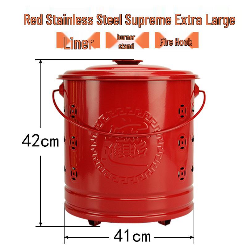 Stainless Steel Paper Burning Basin - Fire Pit and Incinerator Bucket