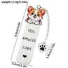 Bookmark with Paw Print Charm, Stainless Steel, "You Pawsed Here" Engraved, Perfect Gift for Dog Lovers and Book Enthusiasts