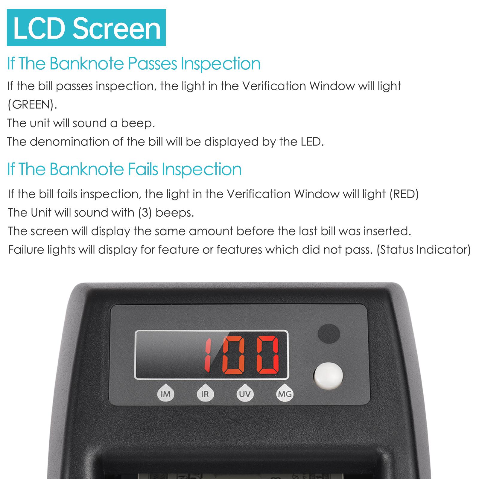Mini Détecteur De Faux Billets – Lampe UV/MG/IR – Compteur Automatique – Neuf