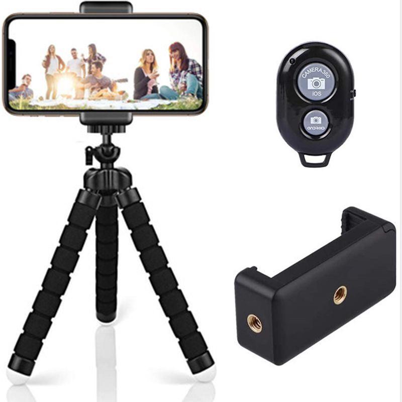 Universal Mobile Phone Holder Tripod Stand For Iphone Camera Remote With