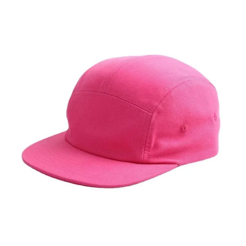 New Custom Logo Washed Cotton Five 5 Panel Gorra Baseball Cap Casquette Snapback Caps Bone Hip Hop Trucker Hats for Men Women