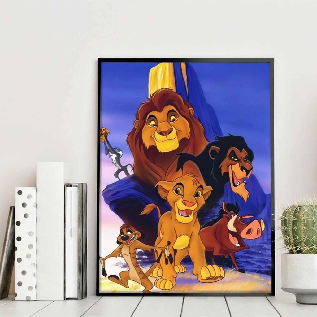 5D Diy Diamond Painting Simba and His Companions Full Drill Rhinestones Mosaic Embroidery Handmade Products Home Decor Gift