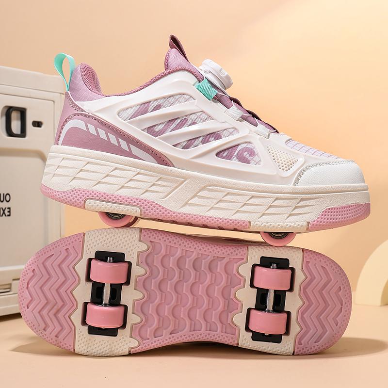 Stivali Sportivi a Quattro Ruote per Bambini Pattinaggio a Rotelle Come Scarpe Sportive Piatti Scarpe da Pattinaggio Scarpe Sportive Scarpe da Pattinaggio da Donna