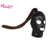 Couple Sharing Sex Toys Head Restraints Harness Face with Wig Cover Sex Toy Game Cosplay