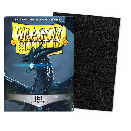 Dragon Shield Sleeves, Standard Size (100 Sleeves) AT-11024 Matte/Jet
