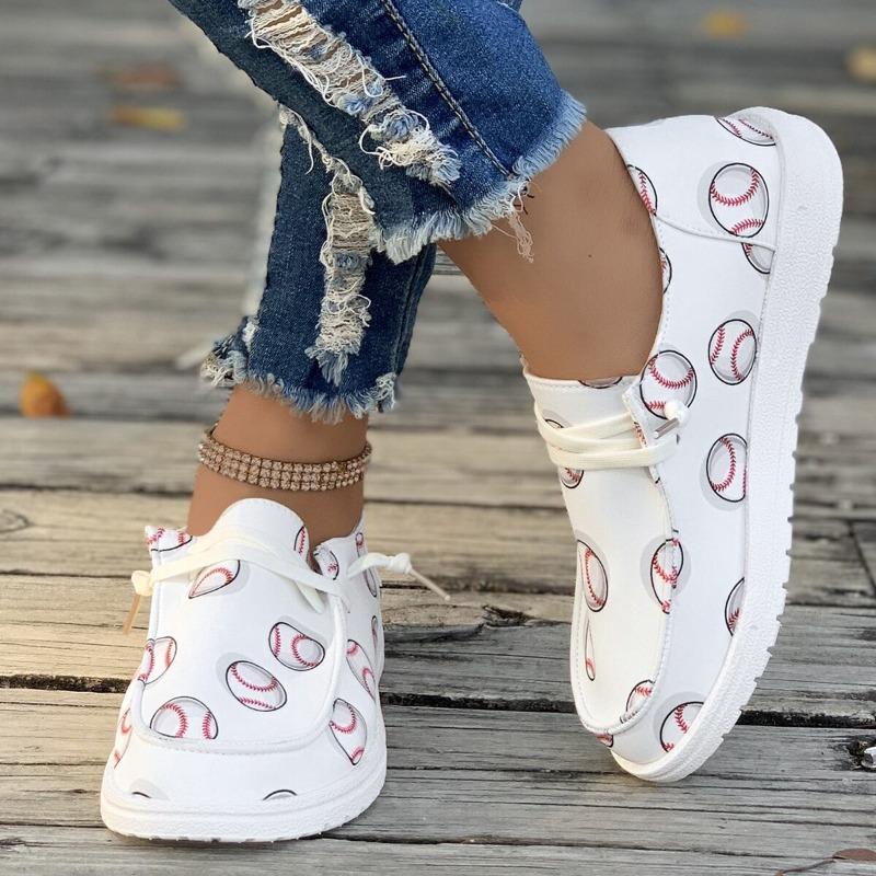 Fashion European and American Casual Women's Shoes 2024 Autumn New Round Toe Lace Up Canvas Comfortable Flat Sports Women's Single Shoes