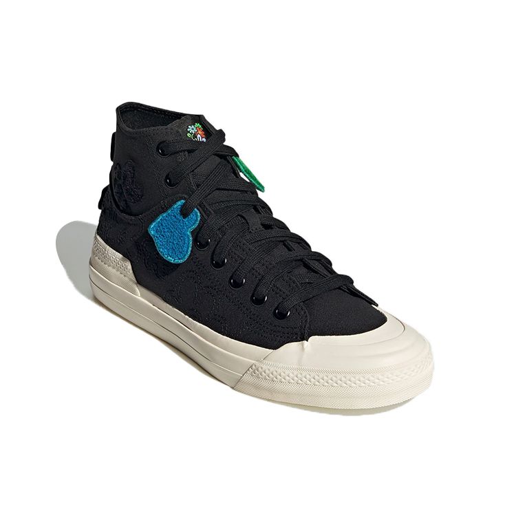 Melting Sadness x adidas Nizza High DL Bee With You - Core Black Unisex Sneaker Cremeweiß GZ2663