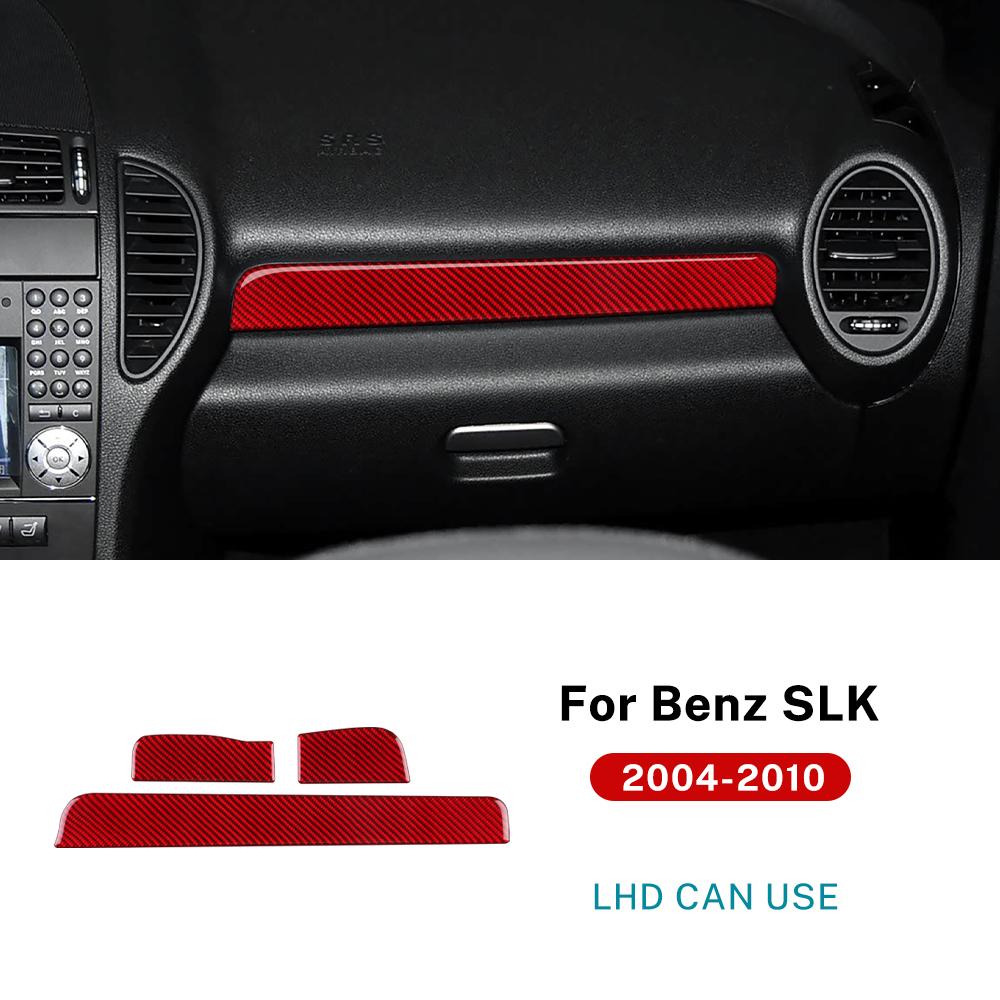 Interieur-Aufkleber im Carbonfaser-Stil für Mercedes Benz SLK R171 (2004-2010) - Armaturenbrett, Tür, Mittelkonsolen-Zierleisten-Aufkleber