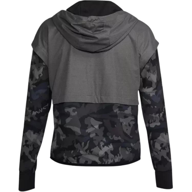 Under Armour Hooded Drawstring Comfortable Jacket Women jackets Gray 1317917-001