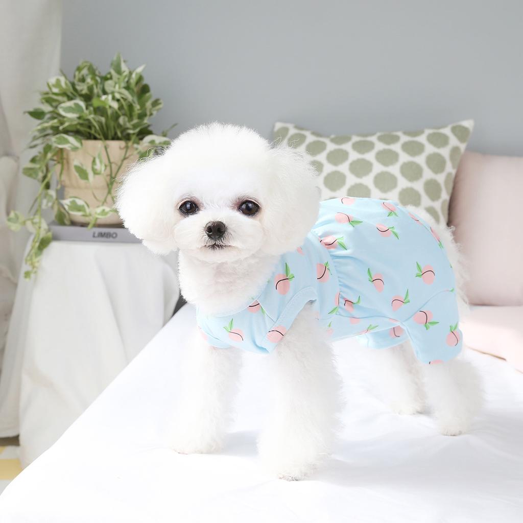 2023 Spring and Summer Dog Skirt Pet Clothes Installed Teddy Chenery Small Peach Spay and Neuter Clothing  Kawaii Clothes
