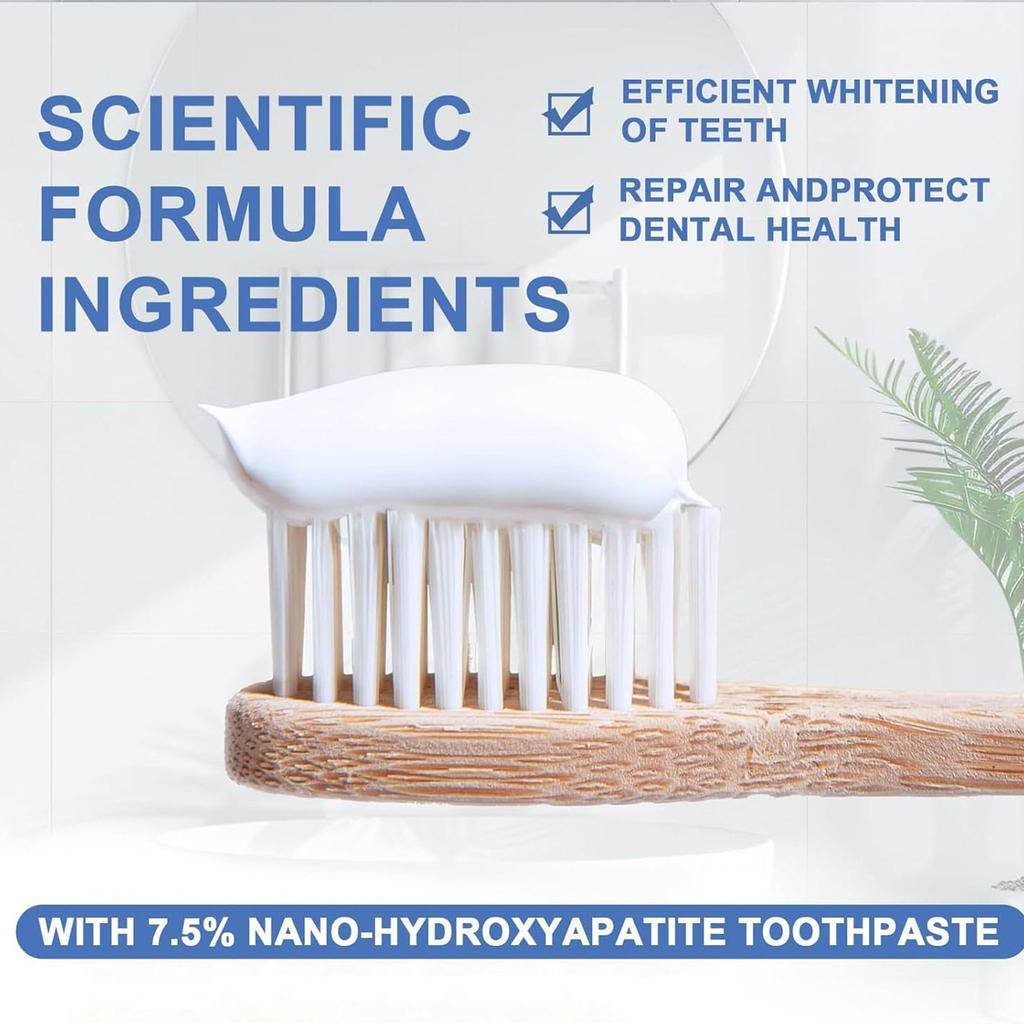 Nano hydroksyapatitt tannkrem 10 % hydroksyapatitt Passer for sensitive tenner, bleking | Fluorfri, mynte, for munnpleie for voksne og barn
