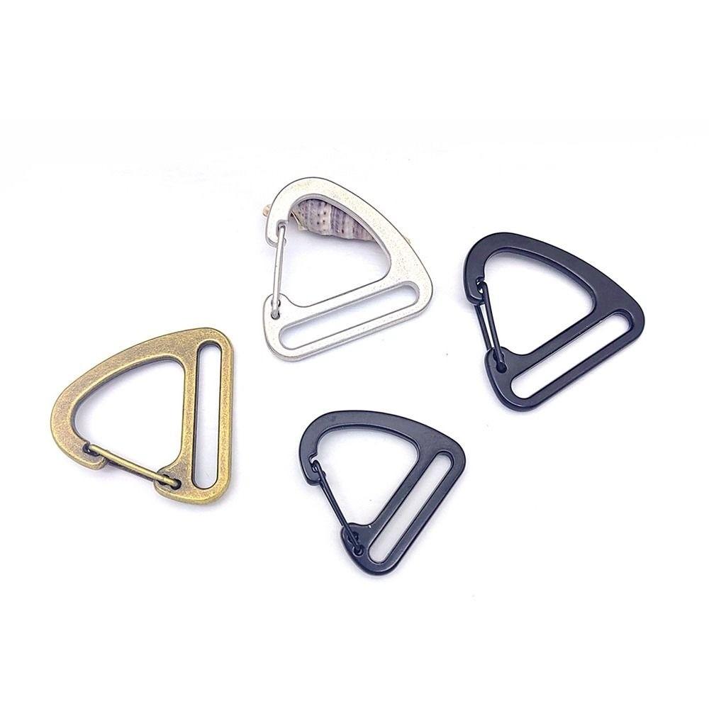 Alloy Spring Quickdraws Clip 4 Colors Keychain Belt Buckles Triangle Carabiner Outdoor Tool