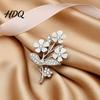 Floral Scarf Pin Rhinestone Flower Brooch Pin Bling Lapel for Women Coat Shirt Sweater Dress Decorative Accessory Elegant