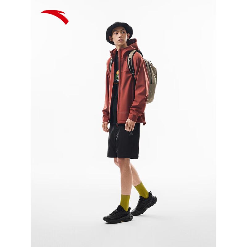 ANTA Men's Waterproof Windproof Warm Softshell Hooded Jacket