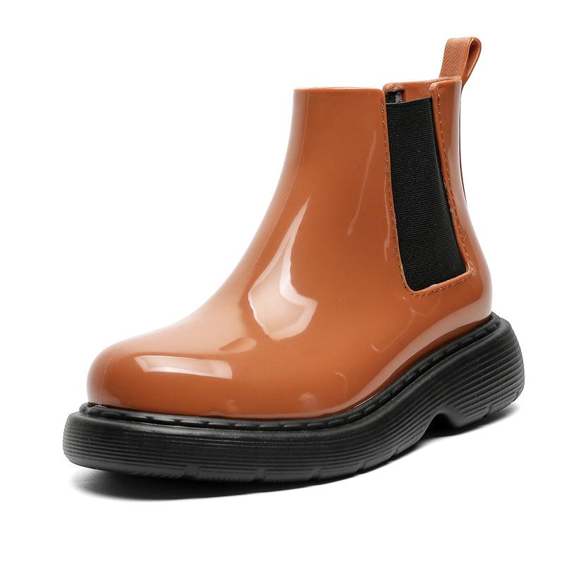 

rain shoes women s short non-slip waterproof shoes platform water shoes car wash work water boots short rain boots women 40 кирпич красный