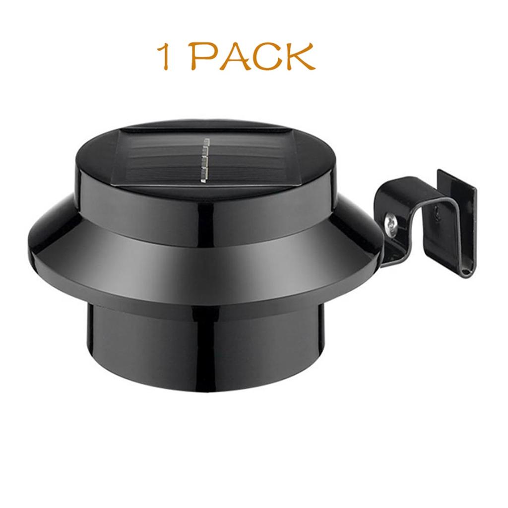 2026 IP65 waterproof 3LED solar outdoor light fence courtyard wall gutter channel courtyard light black Christmas decoration
