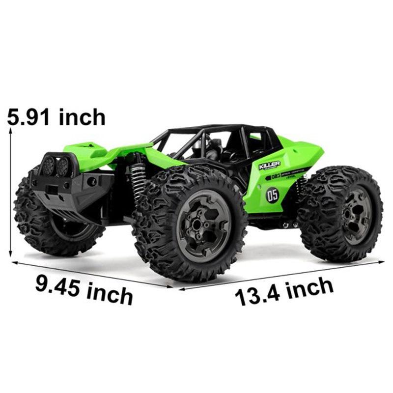 1:12 Scale 2.4G RC Off-Road Muscle Car, 25km/h High Speed Large Wheel Remote Control Toy for Kids