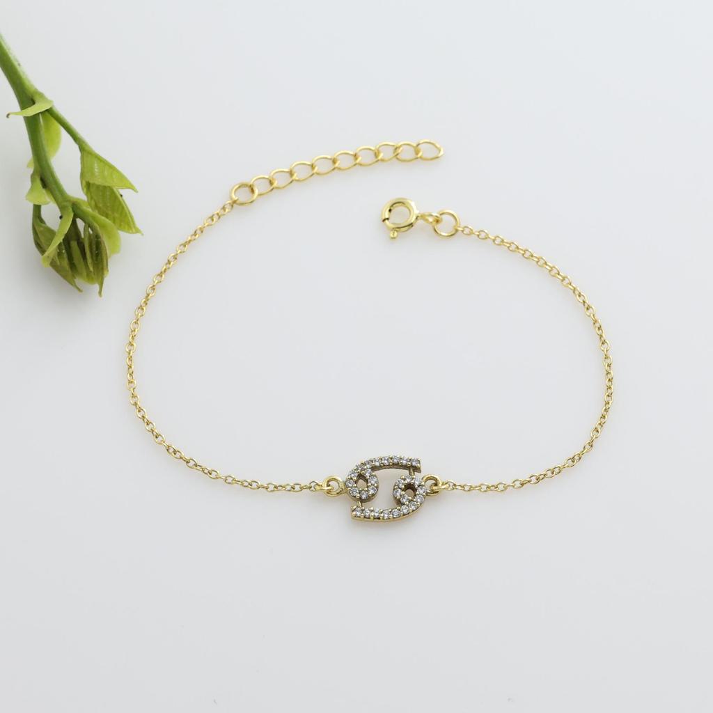 Astrological Zodiac Sign Bracelet, 925 Sterling Silver Handmade Jewelry, Zodiac Jewelry, Women Bracelet