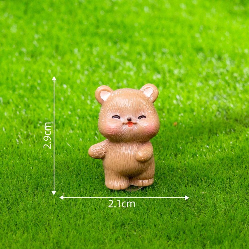Kids Toy Miniature Cartoon Bear Figurines Crafts Bonsai Micro Landscape Furniture  Home Decoration