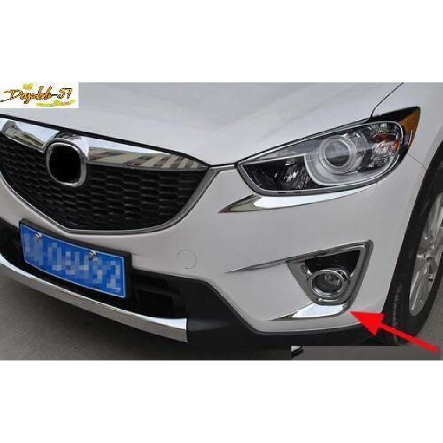 Light ABS Chrome Front Fog Light Lamp Cover Trim For 2012-16 Mazda CX-5 CX5
