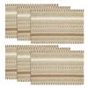 Black Farmhouse Woven Braided Stripe Placemats Set of 4,12x18 Inch Seasonal Holiday Table Mats Party Kitchen Dining Decoration