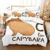 Capybaras Single Double Queen King Size Bedding Set Boys Bedroom Duvet Cover 3D Print Anime Bed Sheet Set Duvet Cover Bed Set