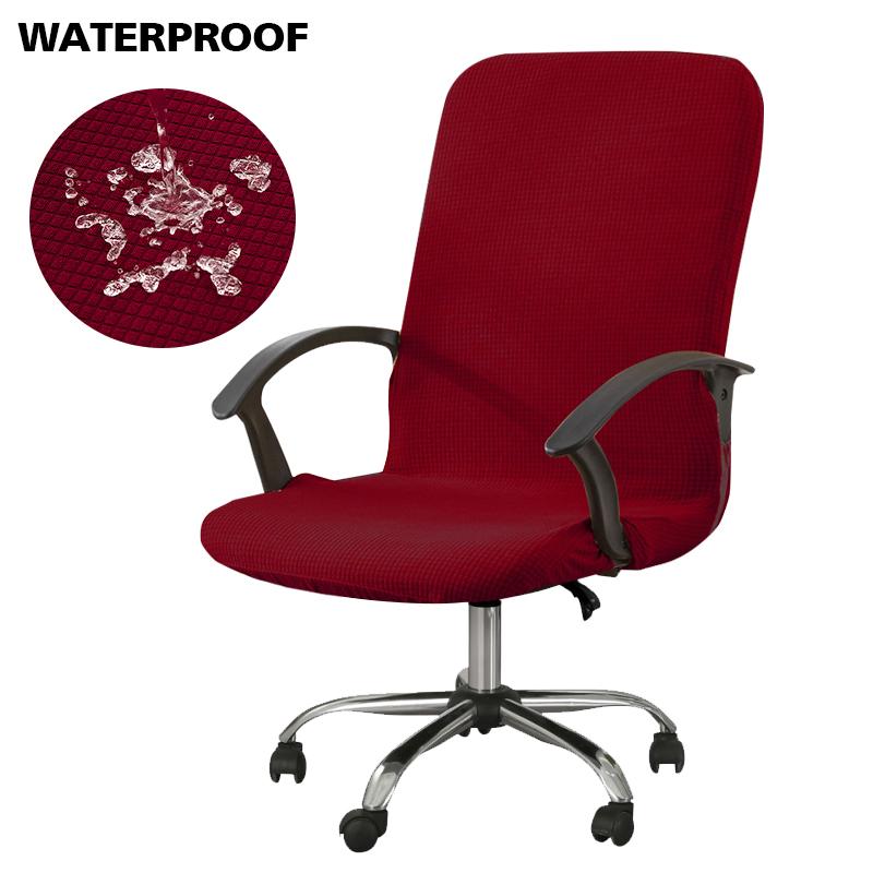 Waterproof  Chair Cover Jacquard Office Computer Chair Cover Gaming Armchair Seat Cover Elastic Stretch Anti Dirty Removable