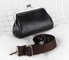 ZAZALAND Mini Shoulder Bag with Clasp, Opens for Easy Access, Leather, Retro Style, Black