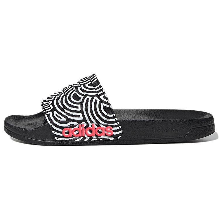 New Adidas Adilette Shower Slipper 'Black White' Women's FX1200
