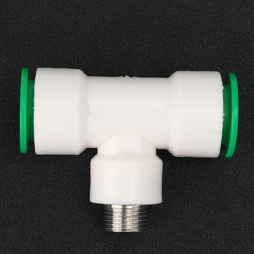 Doppel 25mm auf G1 2in Außengewinde PPR Kunststoff Wasserrohradapter T-Stück Verbinder Wasserrohrfittings