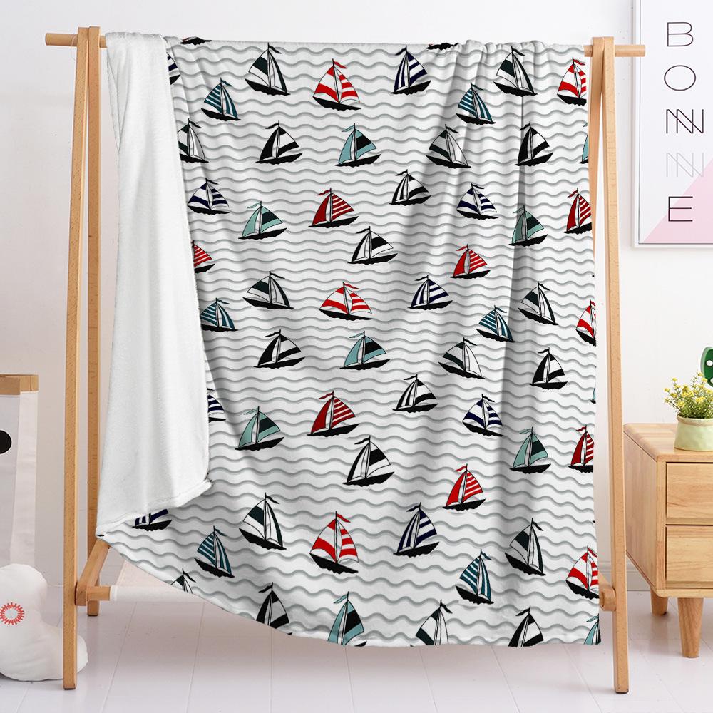 Ship Sail Flannel Blanket Wish E-commerce Crystal Fleece Blanket