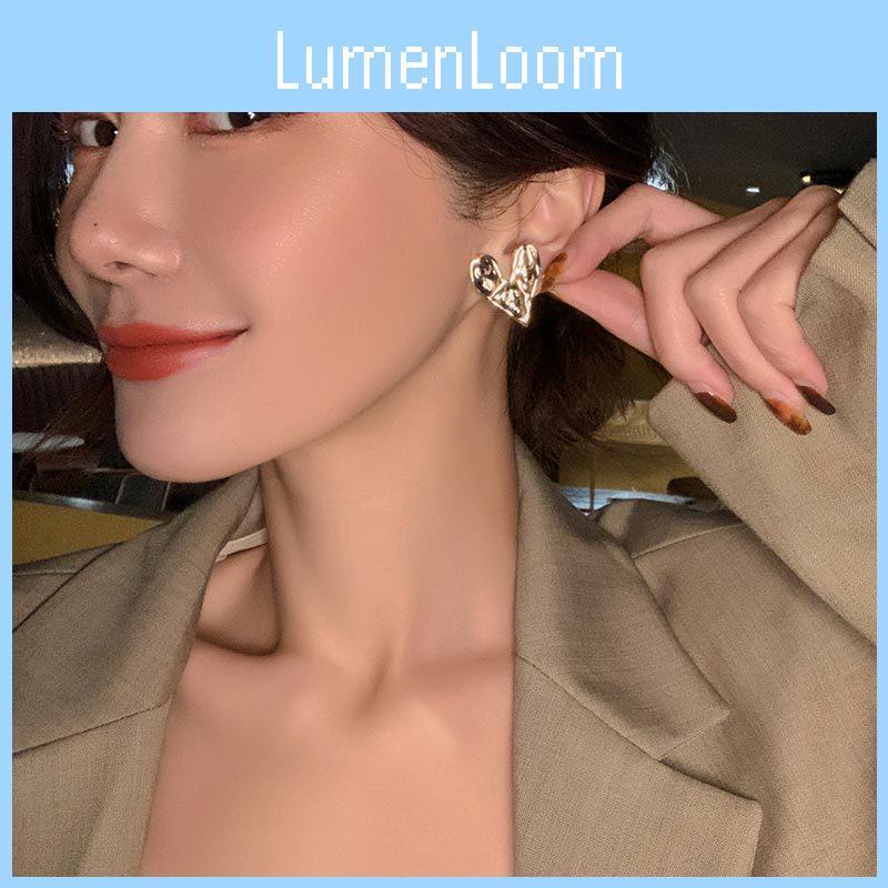 And Simple Elegant Gold Heart Shape Earrings For Women Trendy Jewelry Fashion