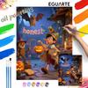 Pinocchio Pumpkin Halloween Oil Paint by Numbers Painting Kit Hand Painted Home Decor Gift