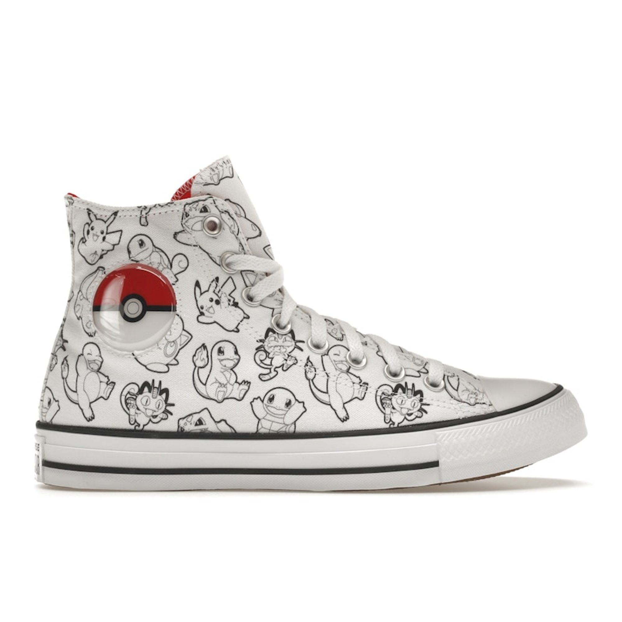 

Pokemon x Converse Chuck Taylor All Star High Кроссовки Унисекс Белый Черный Университетский Красный A01651C 39