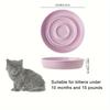 Thickened Anti Slip Multi-color Shaped Ceramic Slow Feeding Cat Bowl with No Pointed Small Dog Food, Round Anti Suffocation