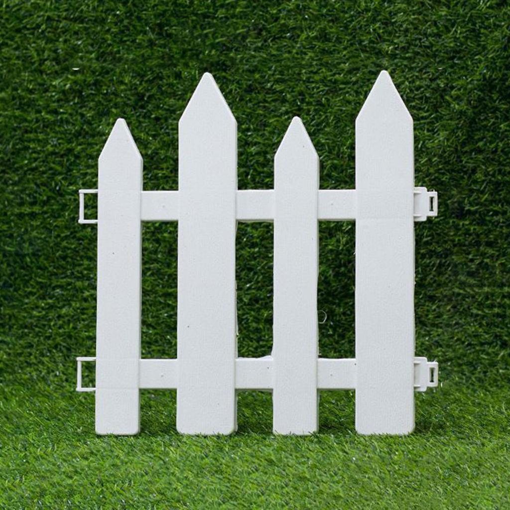 Multi Size Garden Fence Edging Border Lawn White Decorative Picket Pet Fences Yard Panels Path Edgings Farm Garden Decors