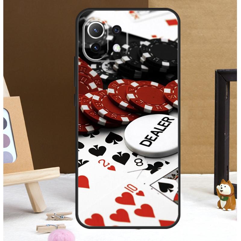Dices Poker Casino Case For Xiaomi 13 14 15 Ultra 13T 14T 15T 17 Pro Max POCO X7 X3 X5 X6 F5 F6 F7 F8 Pro Cover
