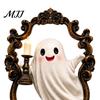 Warm Atmosphere Lamp Halloween Ghost Wall Lamp, Gothic Resin 3D Frame Art, Retro Creative Present Vintage Sculpture with LED Candle for Living