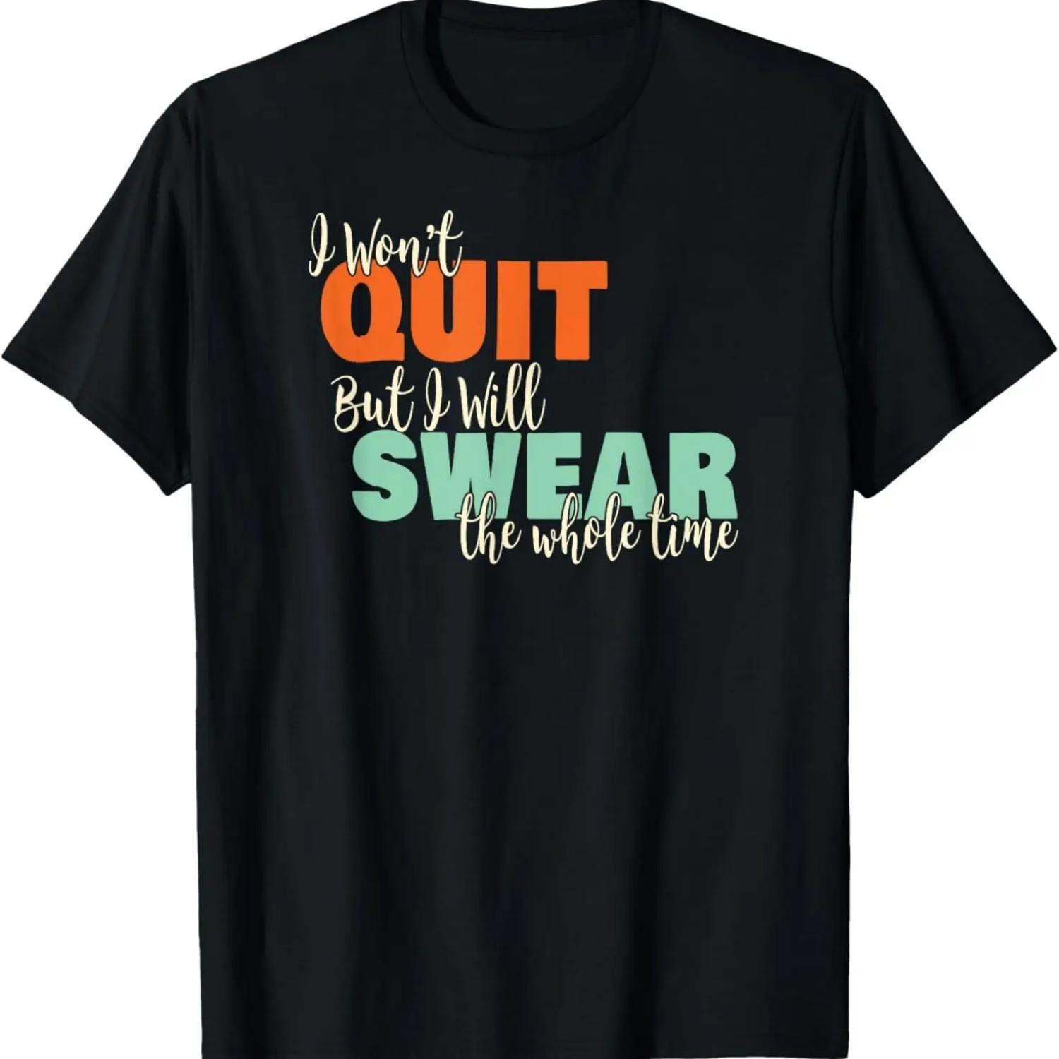 

Я не брошу тренировки Мотивационная футболка со смешной надписью XXXXXL чёрный