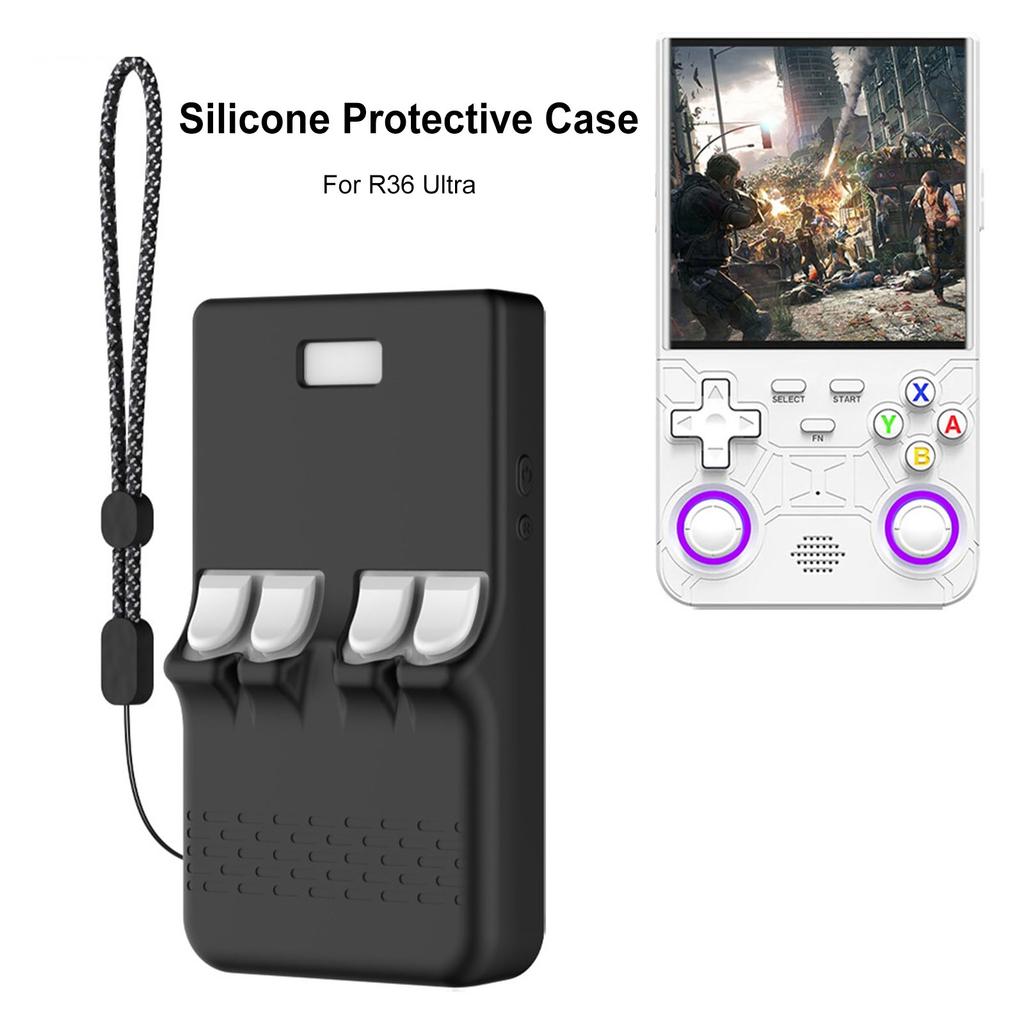 For R36 Ultra Soft Silicone Rubber Skin Cover Retro Handheld Game Console Back Case for R36 Ultra Protector Accessories