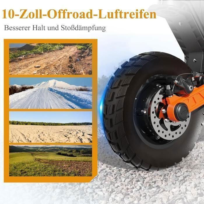 JOYOR S10-SZ -- Elektrická koloběžka - Dva motory 1000 W, baterie 60 V 18 Ah - Maximální rychlost 60 km/h - Černá