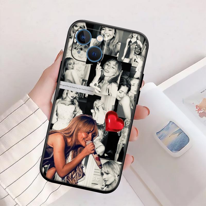 

RP65 Sabrina Carpenter New High-End Shell Phone Case for iPhone 16 15 14 13 12 Pro Max Plus Mini iPhone 14 Plus