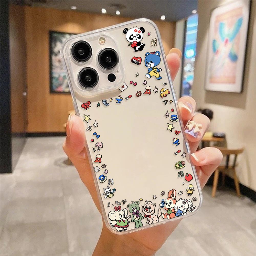 Acrylic Phone Case for iPhone 11 12 13 14 Pro 12 14 16 Pro Max for Samsung A16 A36 A56 S24 FE High-quality Painted Anti-fall Mobile Phone Case