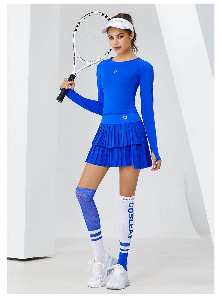 Women's Quick-Dry Pleated Sports Skirt for Badminton, Tennis, Yoga, Fitness, Running, and Marathon