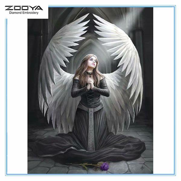

ZOOYA DIY 5D квадратный горный хрусталь мультфильм ангел Алмазная вышивка картина вышивка крестом домашний декор