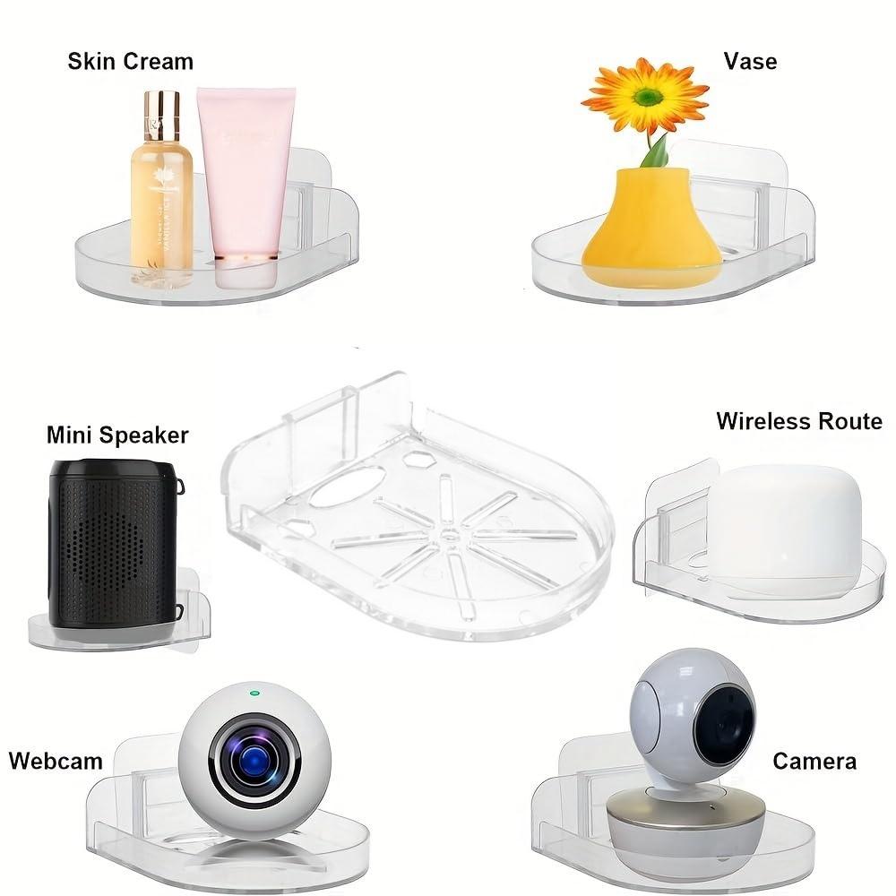 1/2Pcs Wall-Mounted Camera Bracket Self-Adhesive Non-Drilling Monitor Shelf Fixed Monitoring Rack Space Saving Storage Holder